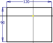 Rechteck mit Bemaßung