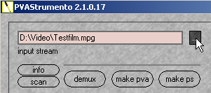 Screenshot:Datei öffnen bei PVAStrumento